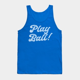 Play Ball! Vintage Distressed Design Tank Top